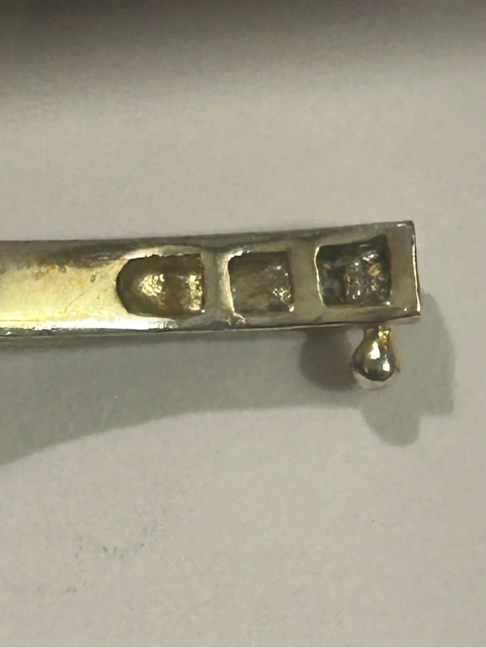 Vintage BR Co  British Sterling Silver Hinged Bracelet